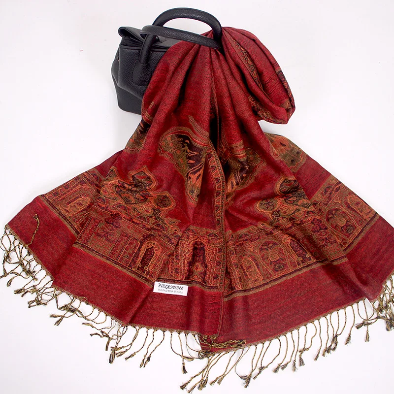 В этническом стиле ретро Стиль женский длинный шарф шаль Демисезонный