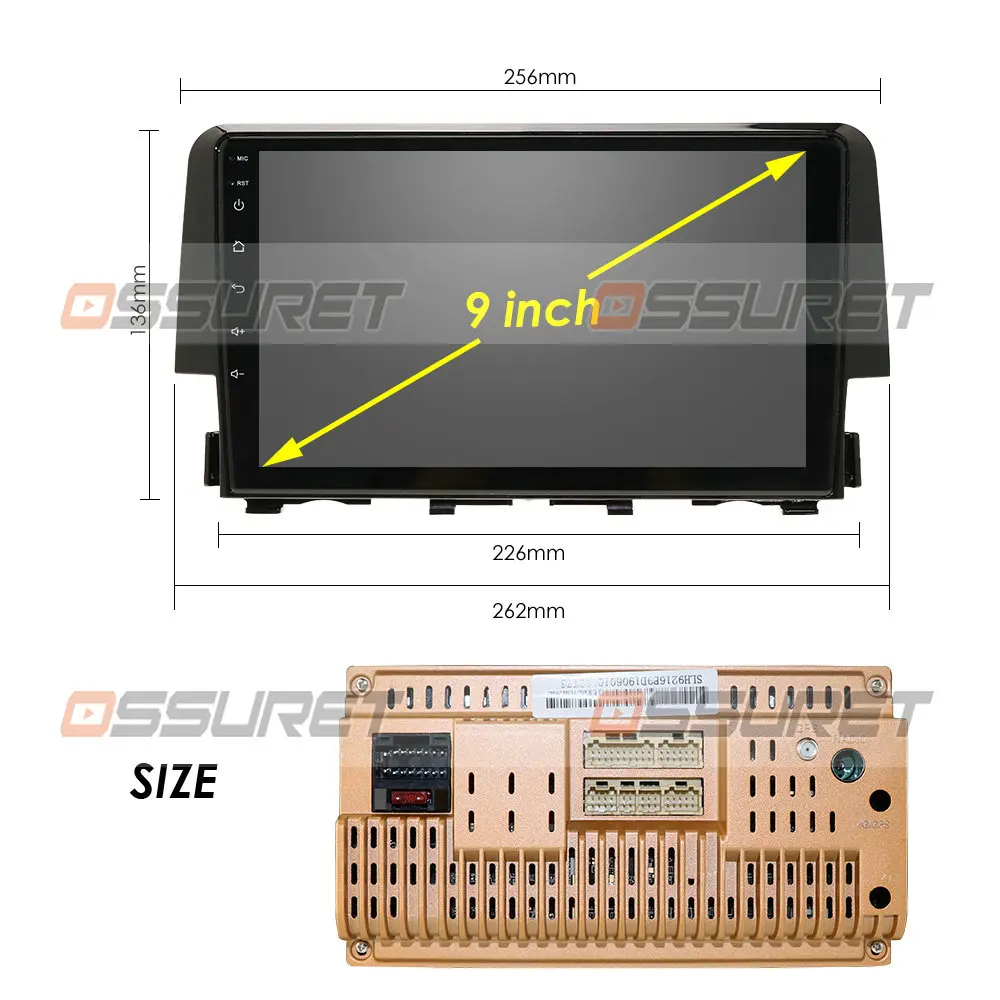 Hizpo Android 10 автомобильный стерео для Honda Civic 2015 2016 2017 радио с 9 &quotЭкран &amp GPS
