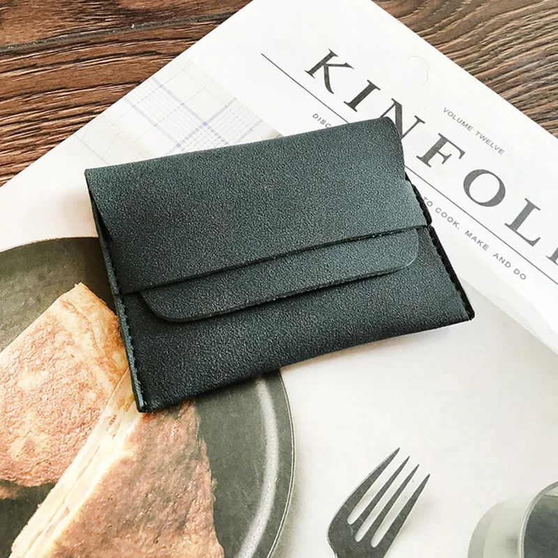 Однотонный кошелек чехол из искусственной кожи с держателем для кредитных карт