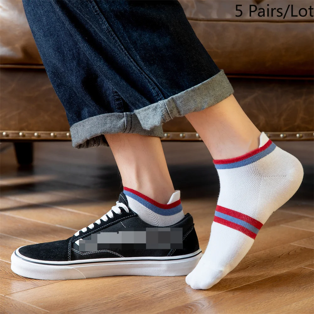 

Men's Ankle Socks Low Tube Invisible Cotton Thin Socks Men Breathable Antiskid Socks Super Resilient Skin Friendly Fashionable