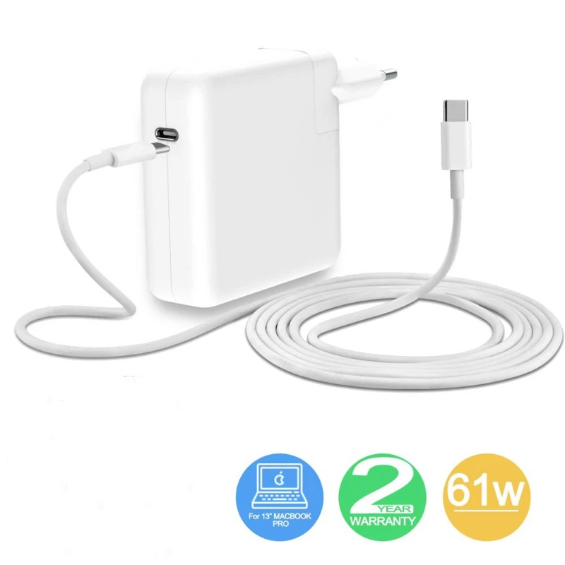 

61W USB-C Power Adapter Charger for MacBook Pro 12 inch 13 inch 2016 2017 2018 2019 MacBook Pro 13-inch Touch Bar (USB-C Cable)