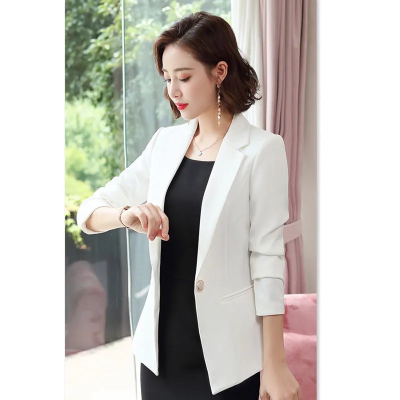 Женский офисный костюм блейзер платье комплект с длинным рукавом без рукавов из 2