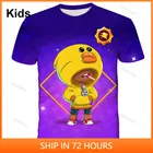 Футболка детская с 3D-принтом рогун и звезда, для мальчиков и девочек