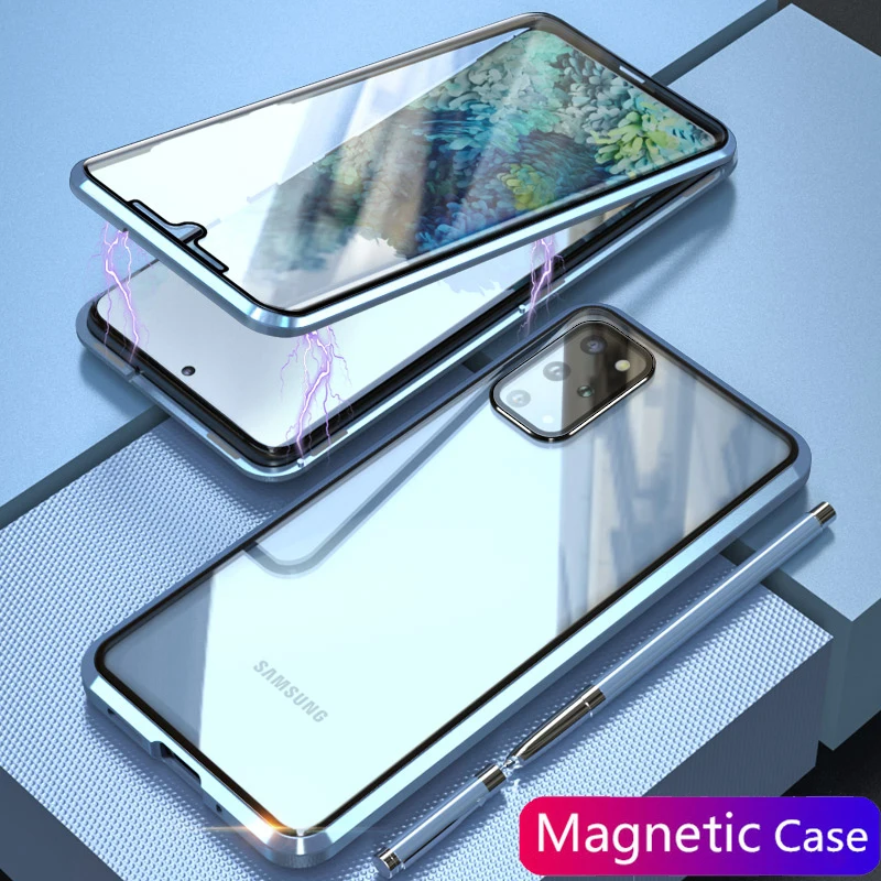 Чехол для Samsung Galaxy Note 20 Plus, роскошные двойные стеклянные магнитные металлические Чехлы для Samsung Note 20, противоударные чехлы от AliExpress WW
