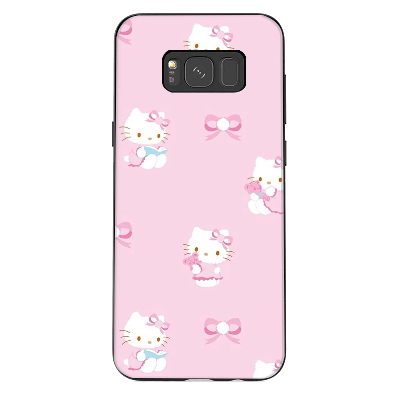 Чехол для телефона Samsung J6 A70 A60 A50 A40 A20 A30 A10 A7 A6 A5 A3 A8 A9 чехол Hello Kitty Cool|Чехлы-накладки|