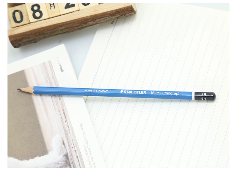1 шт. синий баррель Staedtler Mars lumographh рисование и эскизы карандаши 24 различных градусов доступны