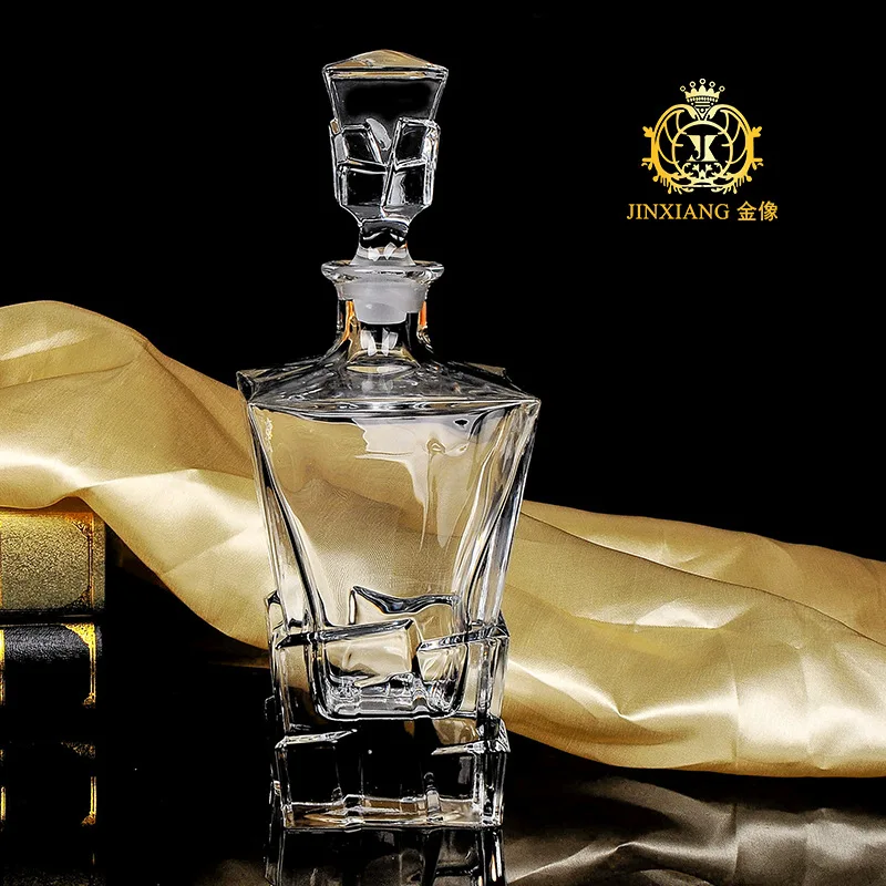 

crystal glass Lead-free Whiskey Decanter for Liquor Scotch Bourbon or Wine 200828-11