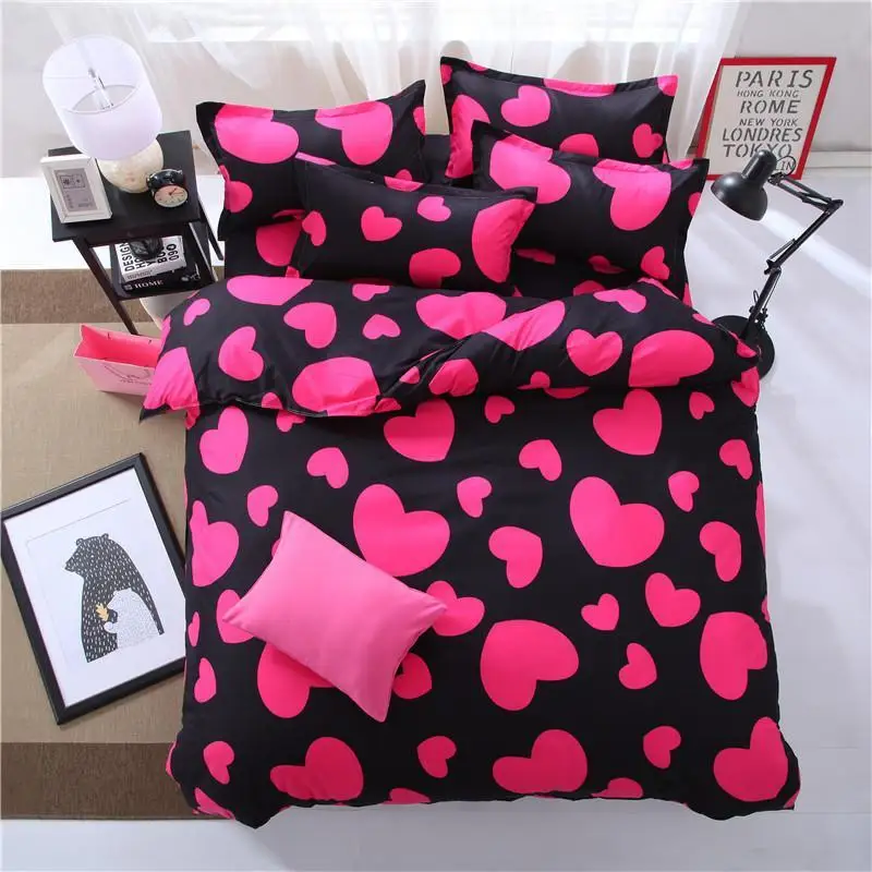 55 3/4 шт Любовь постельные принадлежности набор роскошные королевские Размеры