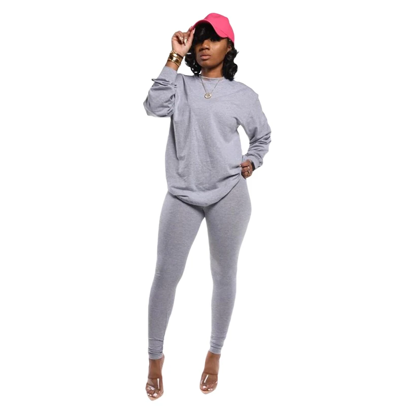

Solid Tracksuit Women Two Piece Set Spring Autumn Clothes Long Sleeve Pullover Top Pants Sweat Suits Casual Women's Sets Outfits