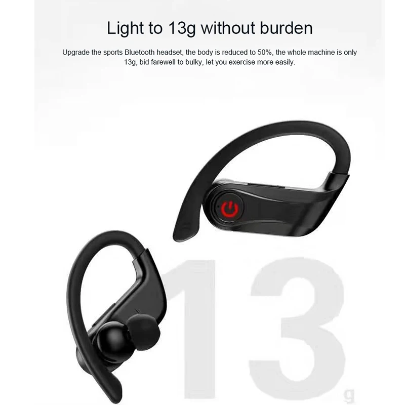 TWS беспроводные наушники Bluetooth V5.0 спортивные наушники с шумоизоляцией беспроводные наушники гарнитура Wth Mic для Android IOS