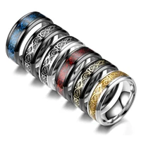 exaggerated retro pattern titanium steel ring mens and womens wedding jewelry ring