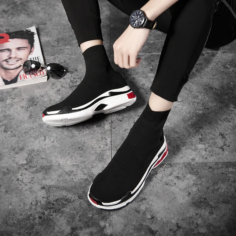 Для мужчин женщин кроссовки для бега и занятий спортом эластичной ткани носки