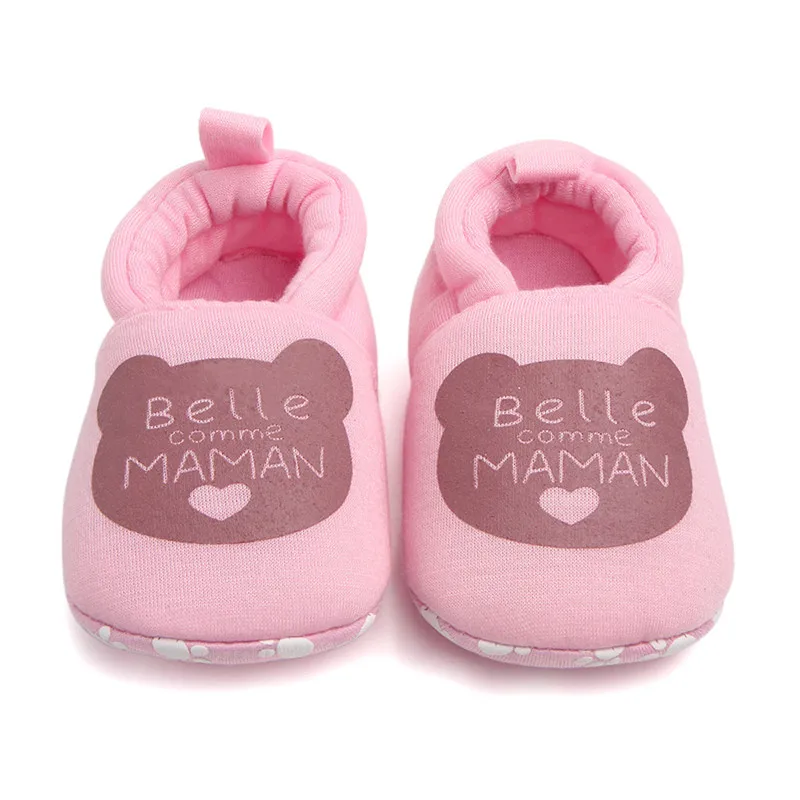 Милая обувь для малышей мягкая на плоской подошве с круглым носком теплая