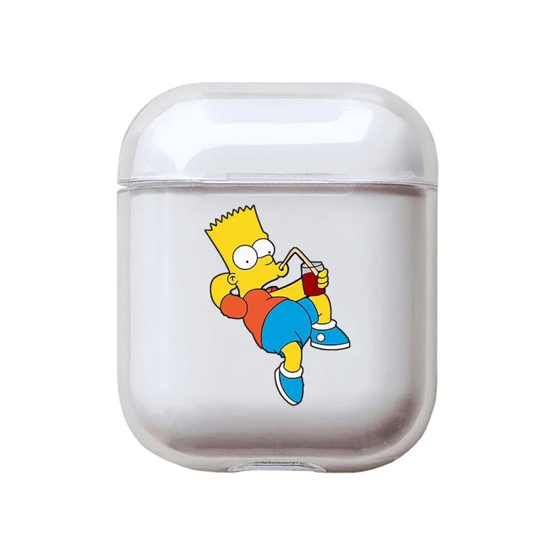 Забавный мультяшный чехол для Apple Airpods милый прозрачный жесткий s Для Air pods 2 1 Bluetooth