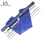 Рыболовная удочка Maximumcatch 4WT-9WT с переключателем, с переключаемыми боевыми скребками и трубкой Cordura, для ловли нахлыстом, 10,5-11,5 футов