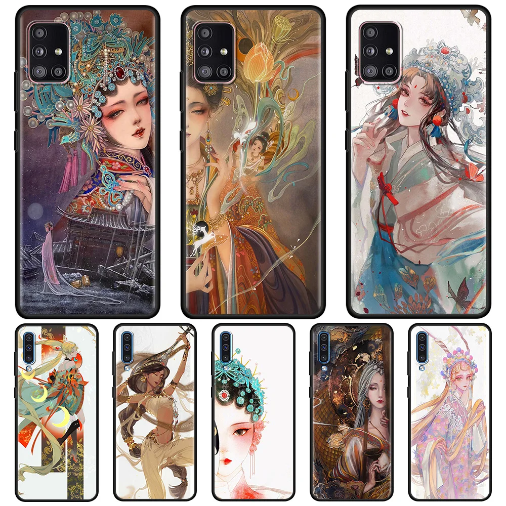 

Anime Chinese Cartoon Women Case For Samsung Galaxy A51 A12 A52 A21s A71 A32 A31 A02s A72 A11 A41 A22 A51 A42 Soft Phone Cover