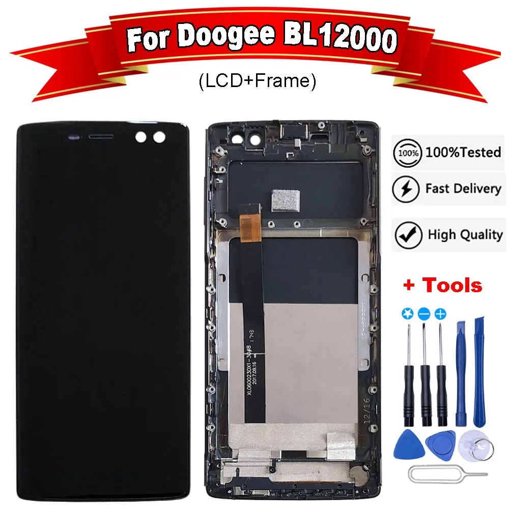 Для 6 0 дюйма Doogee BL12000 ЖК-дисплей Дисплей и сенсорный экран Экран с рамкой для