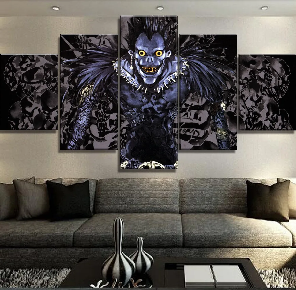 

5 Piece HD Print Large Death Note Anime Poster Modern Decorative Paintings on Canvas Wall Art for Home Decorations Wall Decor