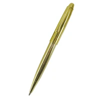 2pcs lot unisex classic metal ballpoint pen plating silver gold metal brass twist ball pen 24g smooth writing ink pens