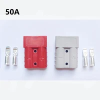 50a 600v gray red plug connector double pole with copper contacts solar panels caravans boat forklift battery quickly connect