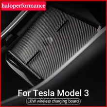 Model3 Car charger carbon fiber for tesla model 3 2021 accessories usb car charge ports dual fast tesla model 3 wireless charger