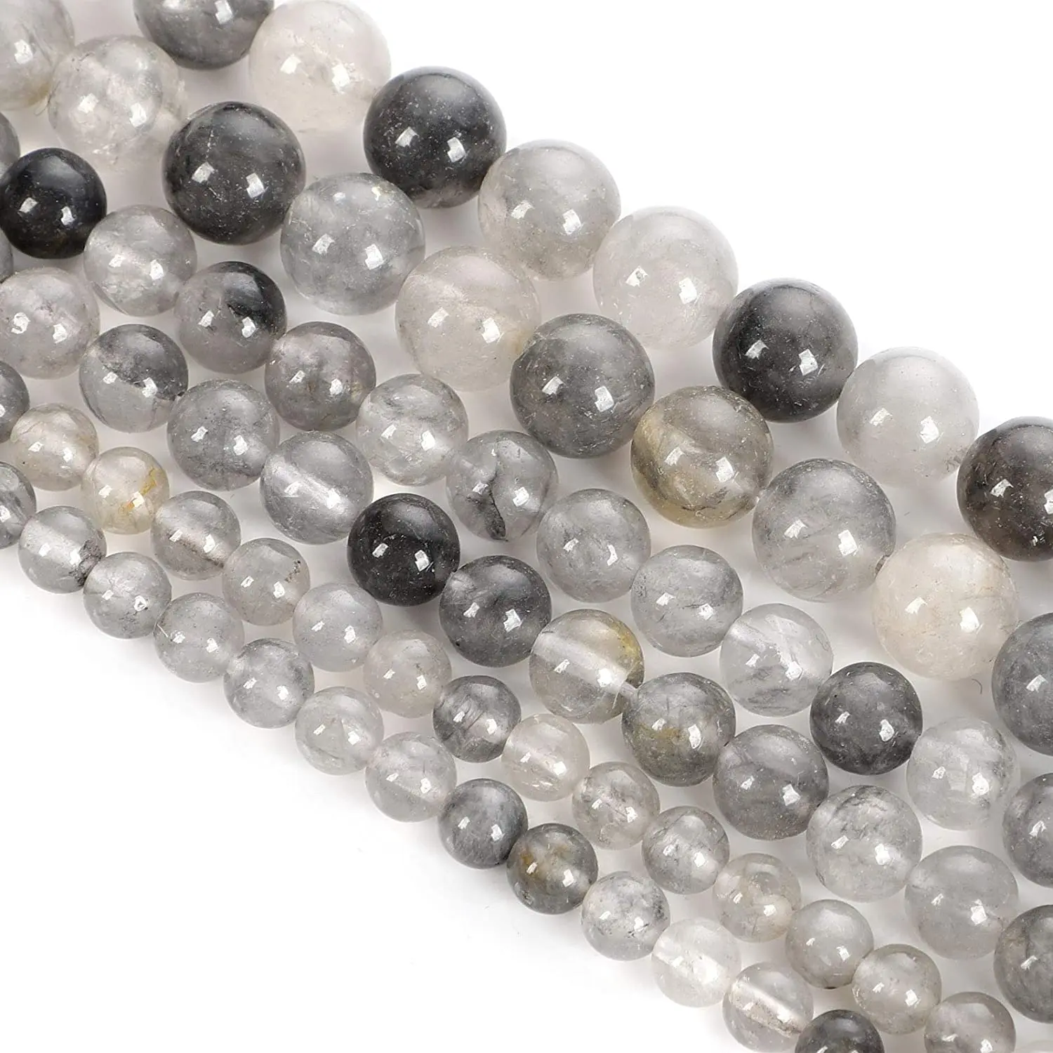 

LW002 6/8/10mm Cloud crystal Beads for Jewelry Making, Energy Stone Healing Power,Enjoy DIY Fun