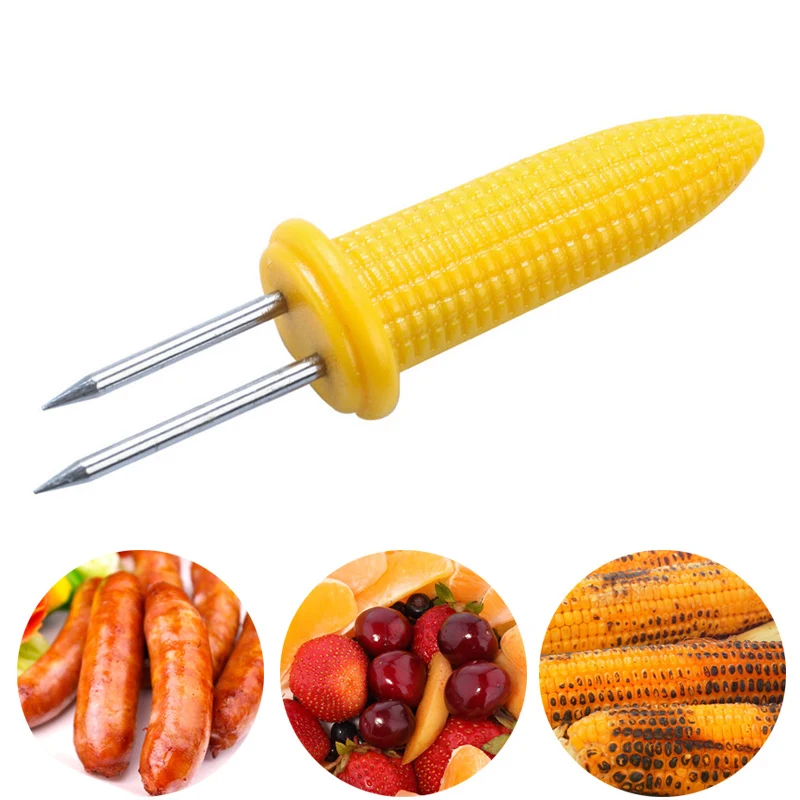 

30/20/10Pcs BBQ Barbecue Fruit Fork Outdoor BBQ Tool Small Fork Corn Skewers Safe Corn on The Cob Holders Skewers Needle Prongs