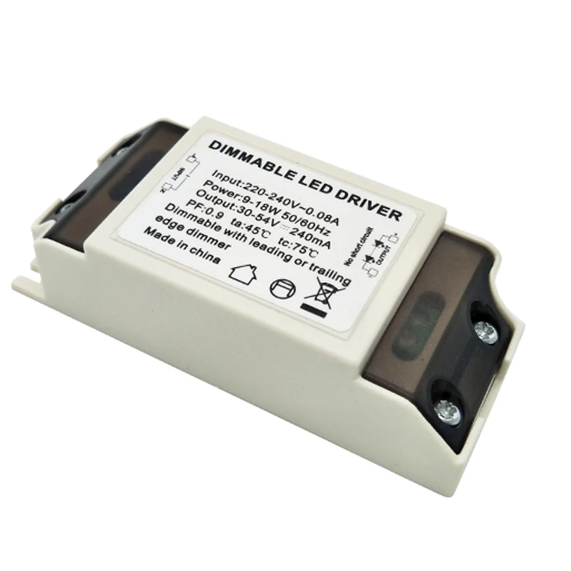 Светодиодный источник питания 3 Вт 6 Вт 9 Вт 14 Вт 16 Вт 18 Вт 20 Вт 25 Вт 30 Вт Triac с регулируемой яркостью 60/120/150/240 мА