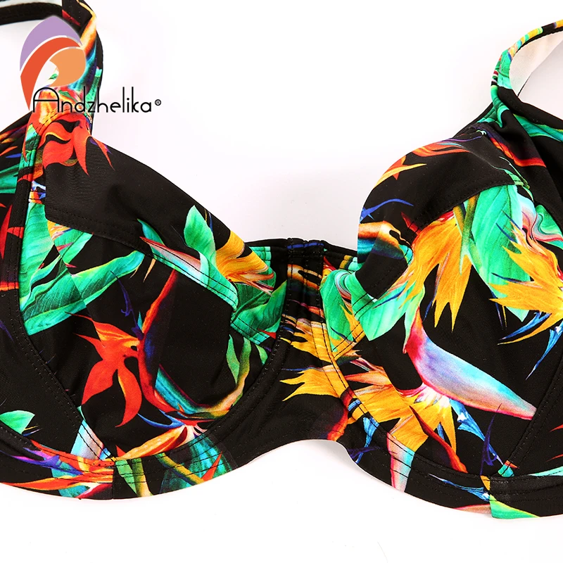 Женский купальник бикини Andzhelika с высокой талией глубокой мягкой чашкой