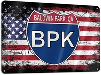 sticker baldwin park california metal tin sign wall decor for home kitchen garage man cave cafe bar 7 9x11 8