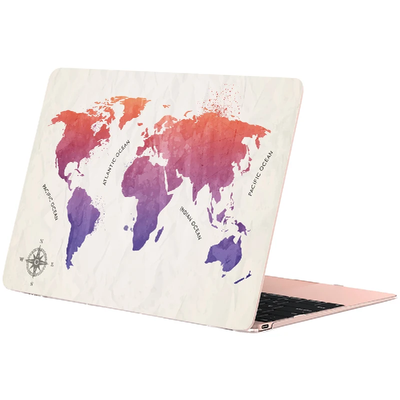 Жесткий чехол с принтом для Macbook Air, 11, 13 дюймов, чехол Pro, 13, 15, 12, сумка retina, матовый чехол, масляная оболочка, сенсорная панель, ID дизайн, A1932, прозрачный