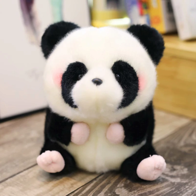 

1PC 20cm Cute Round Shape Cartoon Simulation Animal Hamster Panda Penguin Rabbit Pig Plush Toy, Simulation Toy Doll, Kids Toy