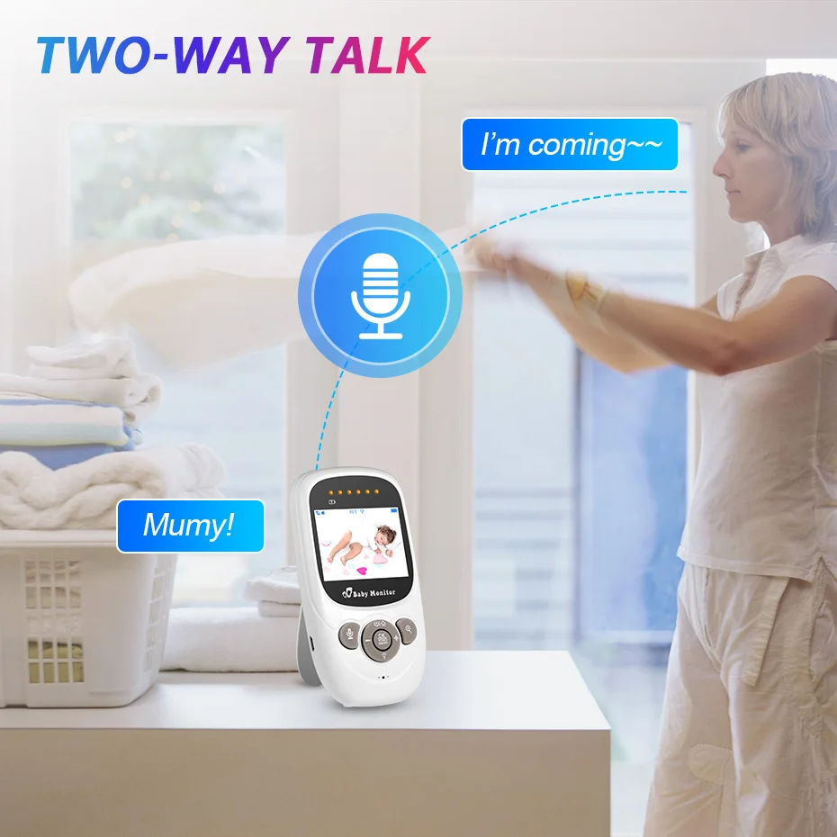 KERUI Baby Camera Wireless Video Nanny Monitor 2.4 inch TFT Screen Babysitter Temperature Detection Lullabies Night Vision |