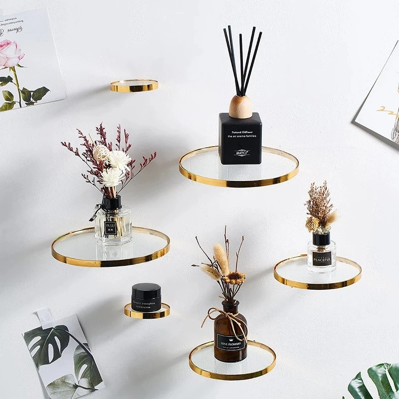 

Simple Home Decoration Glass Ledge Home Decor Shelf For Flowers Wall Shelves Decorative Plant Flower Pot Rack Wall Shelf Crafts