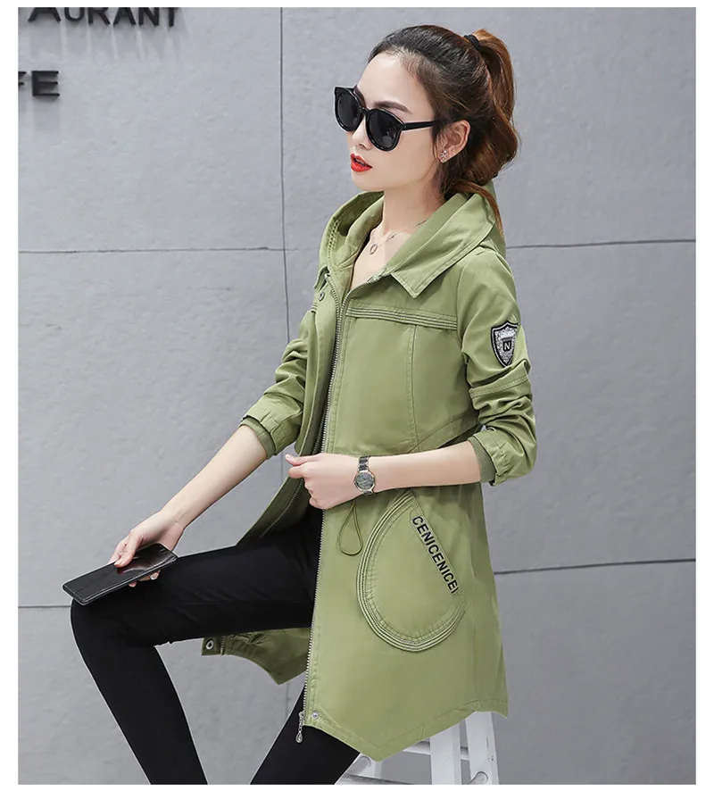 Женское приталенное пальто с капюшоном Весенняя модель 2020 женская верхняя