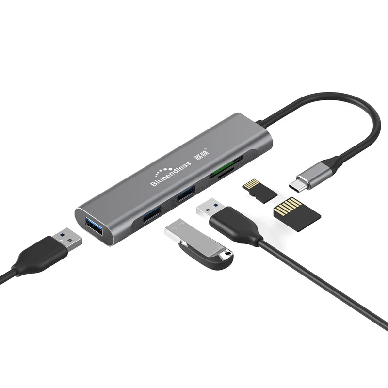 Док-станция для ноутбука 9 в 1 type C USB 3,0 HDMI TF LAN PD usb-концентратор для Macbook для huawei для XiaoMi для DELL для lenovo Dock