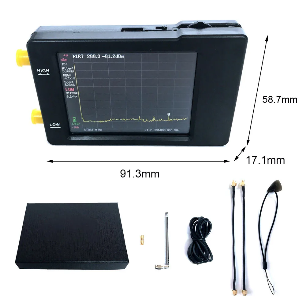 Портативный анализатор спектра портативный частоты с сенсорным экраном 2 8 дюйма