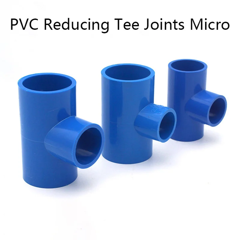 

PVC Reducing Tee Joints Micro Irrigation Garden Water Connectors Aquarium Fish Tank Bathroom Tube Joint 1 Pcs