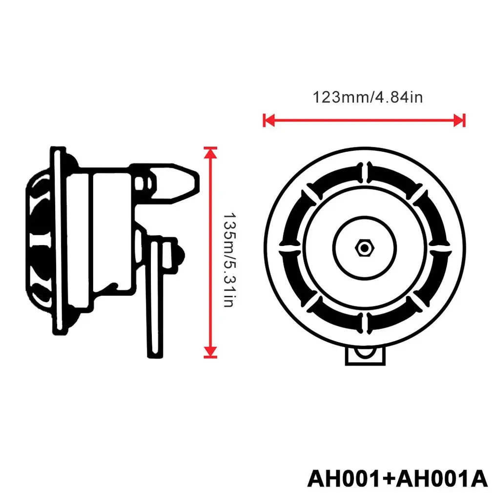 Автомобильный рожок 12В автомобильный в форме бассейна высокого низкого давления