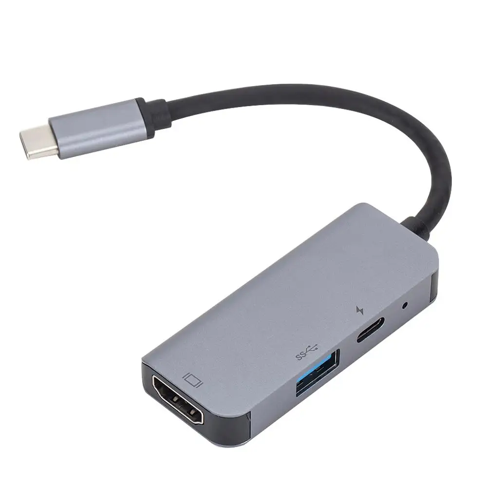 Высококачественный переходник Grwibeou 3 в 1 с usb c на hdmi 0 и адаптер pd USB C конвертер