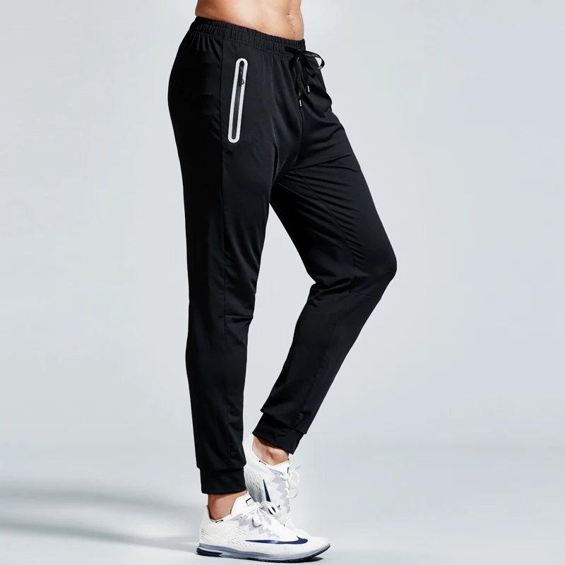 Sports pants men's running fitness football training closing fast dry feet cropped autumn | Спорт и развлечения