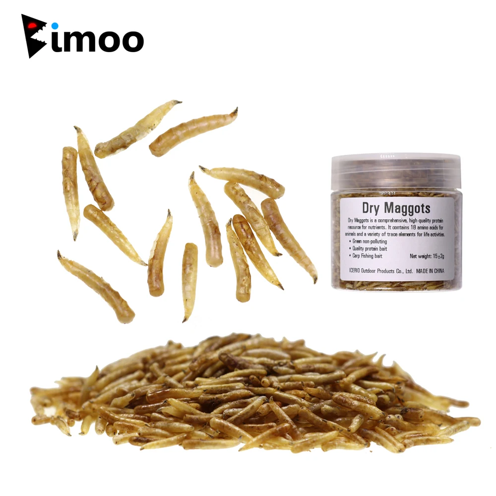 Bimoo 15g/Bottle High Protein Dry Bread Worm Maggots Insect Baits Protein Live Bait Carp Fishing Groundbait Additive