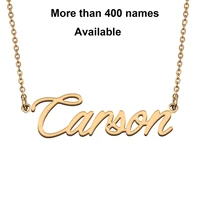 cursive initial letters name necklace for carson birthday party christmas new year graduation wedding valentine day gift