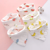 baby soft cotton bandana bibs triangle burp print saliva towel feeding bibs for newborn cloths cartoon absorbent boys girl bibs