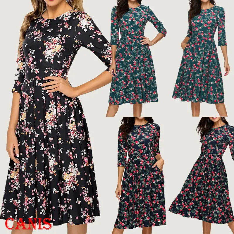 Винтажное модное женское летнее платье миди в стиле бохо с коротким рукавом и