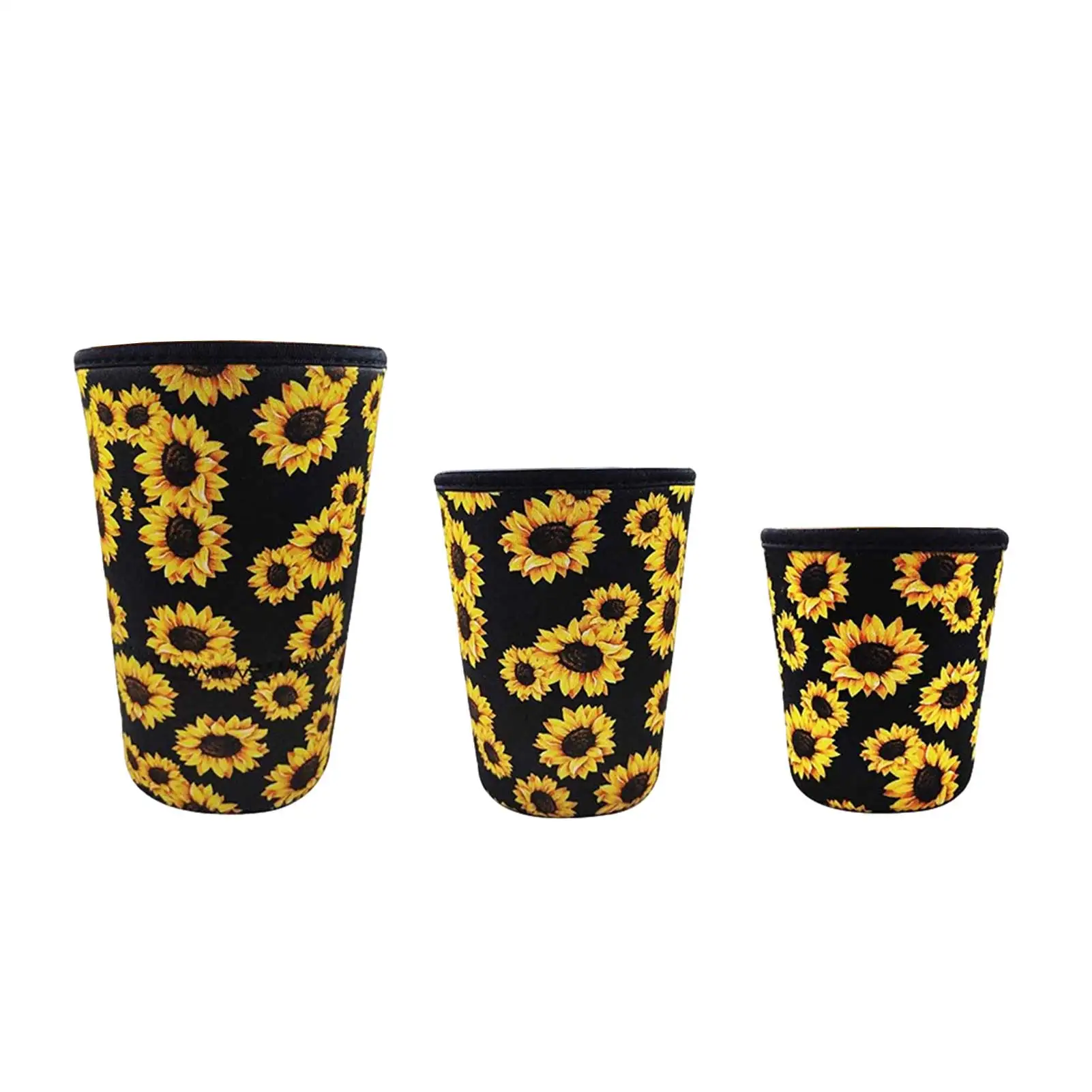 3 шт. многоразовые ледяные кофейные чашки с защитой от падения неопреновый рукав