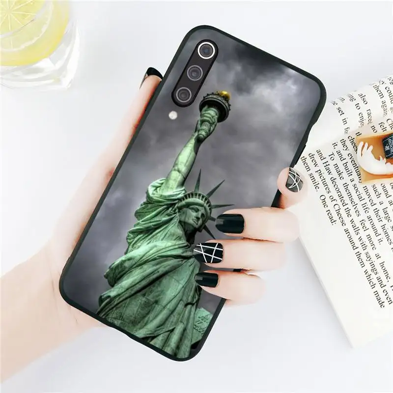 

statue of liberty Sign building Phone Case For Xiaomi Redmi note 7 8 9 t k30 max3 9 s 10 pro lite Luxury brand shell funda coque