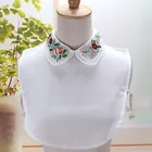 Женская блузка с вышивкой и ложным воротником, съемный воротник для женщин, аксессуары для одежды, искусственная рубашка, лето и осень