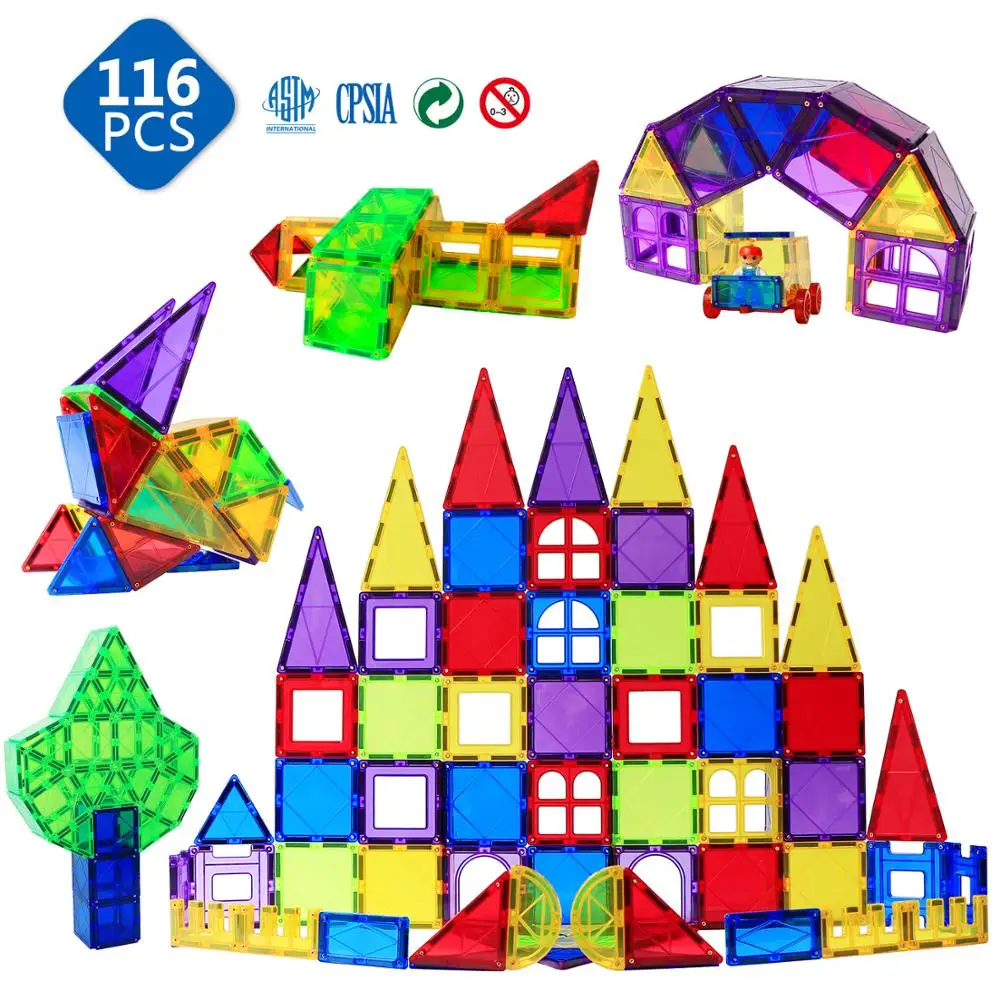 Big Size Magnetic Bricks Building Blocks Set Constructor Games Magnet Designer Tiles Educational Toys for Children | Игрушки и хобби