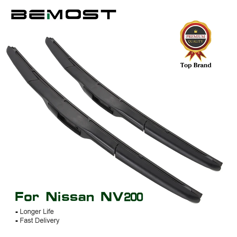 

BEMOST Car Wiper Blades Natural Rubber For Nissan NV200 Evalia 22"+16",2009 2010 2011 2012 2013 2014 2015 2016 Fit U Hook Arm
